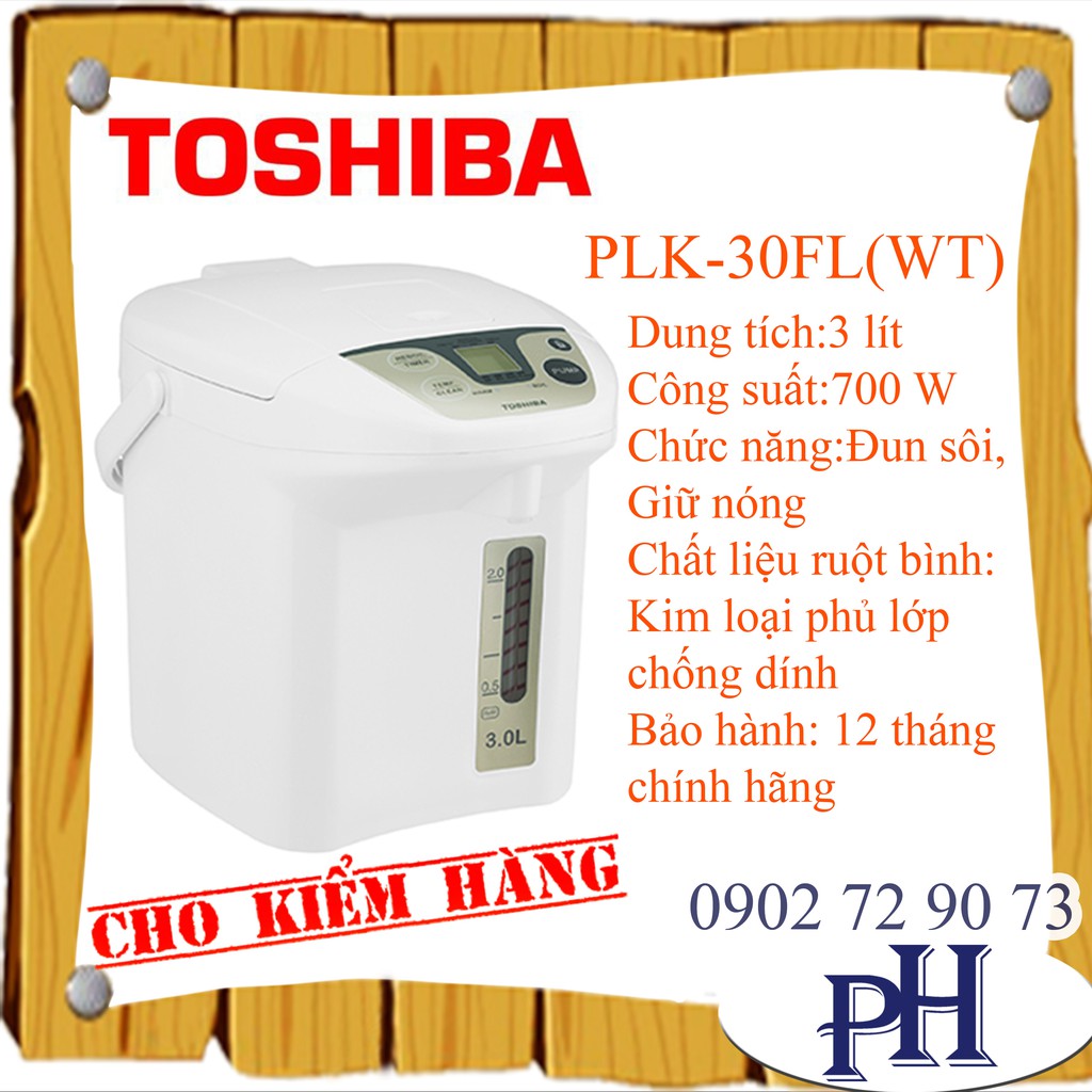 Bình thủy điện Toshiba PLK-30FL(WT)