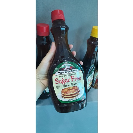Syrup lá phong Oganic, không đường, ít calo, healthy, eatclen, keto .. l Maple grove farms organic maple syrup