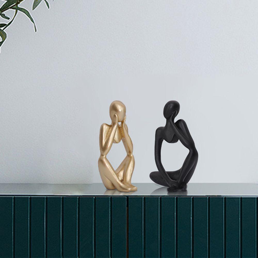 Tượng Điêu Khắc Thủ Công Hình Người Suy Tư Thời Trang Để Bàn Trang Trí