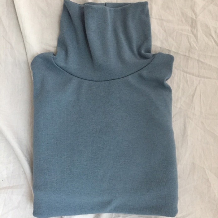 Áo Tay Dài Cổ Lọ Màu Trơn Phong Cách Hàn Quốc | BigBuy360 - bigbuy360.vn