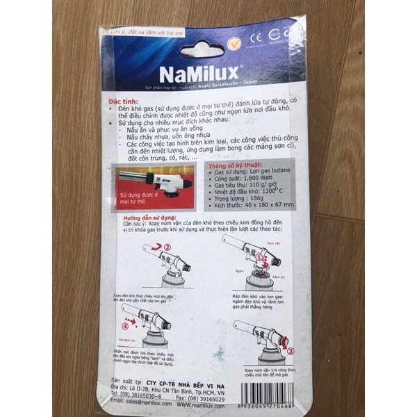 Đèn Khò Gas Mini Cao Cấp NaMilux