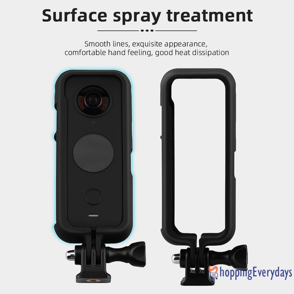 【sv】 Protective Frame with 1/4 Tripod Adapter for Insta360 ONE X2 Action Camera