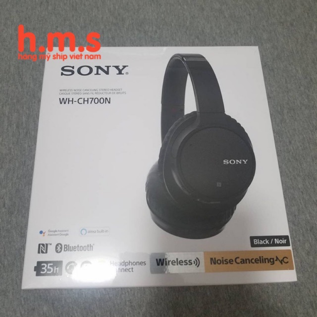 Sony - Tai nghe nhét tai chống ồn không dây WH-CH700N - Đen | Hàng Chính Hãng | BigBuy360 - bigbuy360.vn