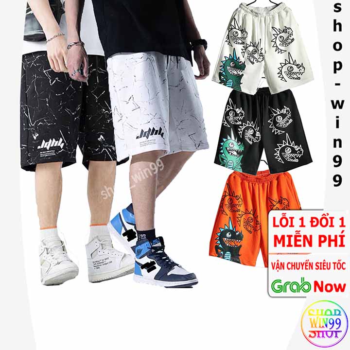 ✪ MẶC LÀ THÍCH ✪ Quần short thể thao nam nữ in hình khủng long kiểu đùi ngố tập gym chất liệu thun boly co giãn 4 chiều
