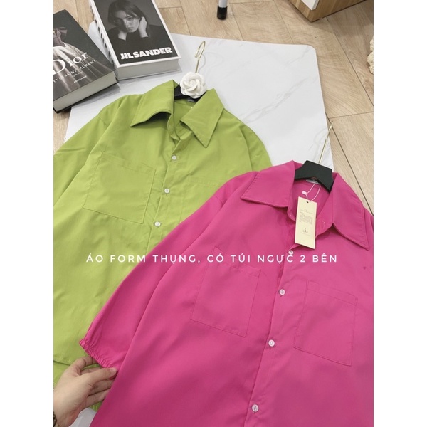 Set bộ sơ mi thụng