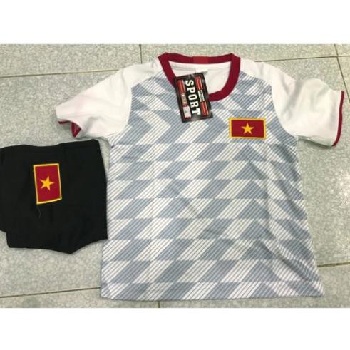 Quần áo đá bóng, đá banh trẻ em Việt Nam Màu đỏ và Màu trắng [Uytin- Sport] 🥇