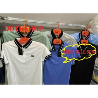 Áo thun polo nam BS form ôm chất liệu cotton co dãn 4 chiều thoáng mát