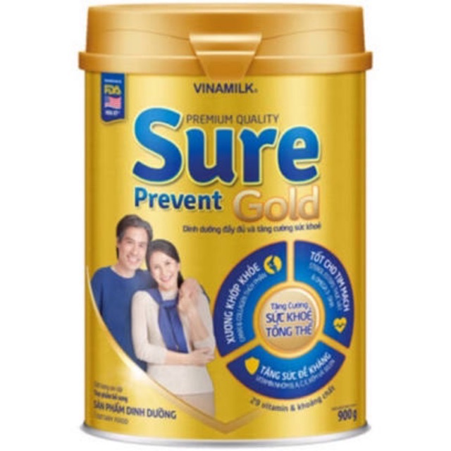 Sữa Bột Vinamilk Sure Prevent - Hộp thiếc 900g