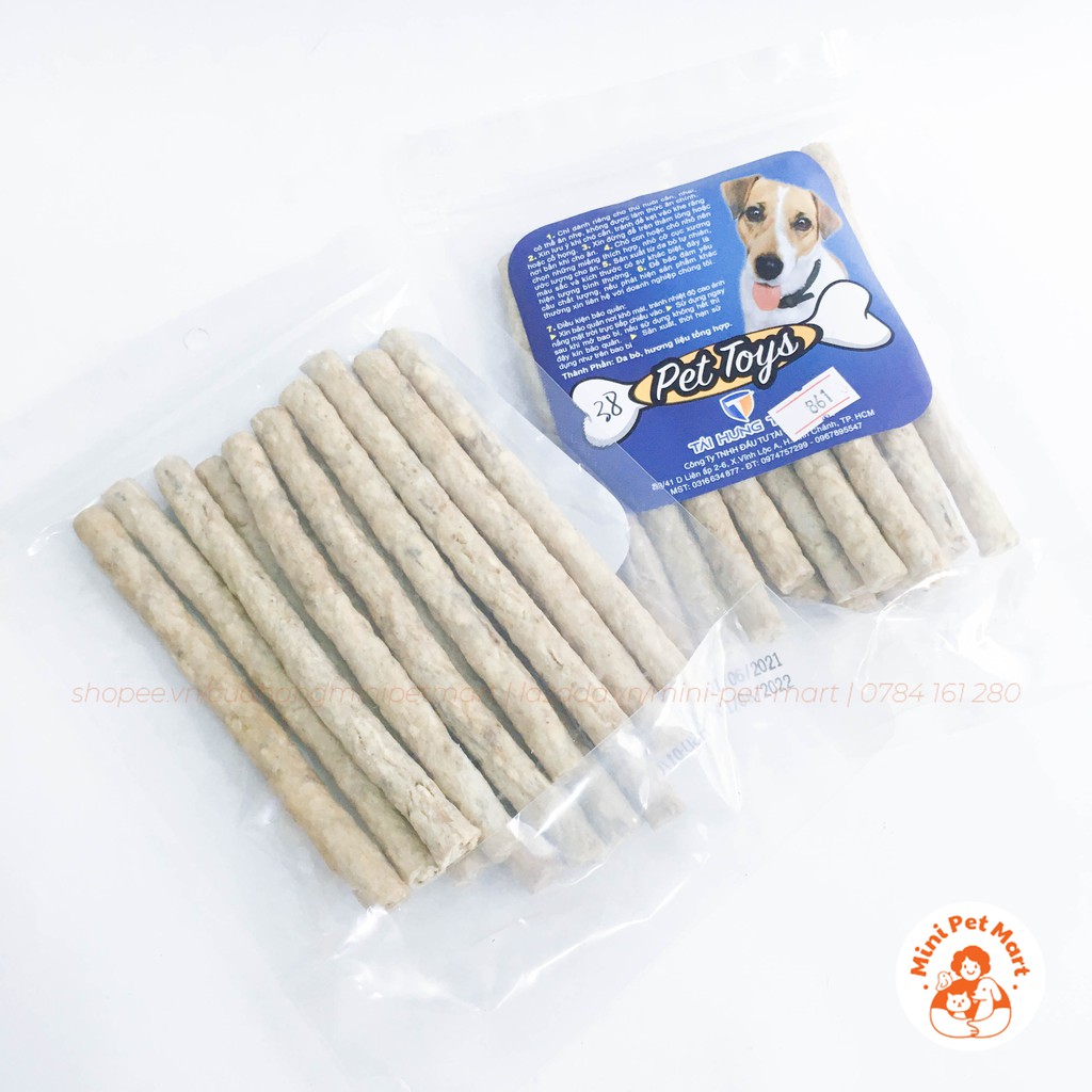 Xương gặm da bò TÀI HƯNG THỊNH 861  - bánh xương, snack, bánh thưởng, xương gặm cho chó