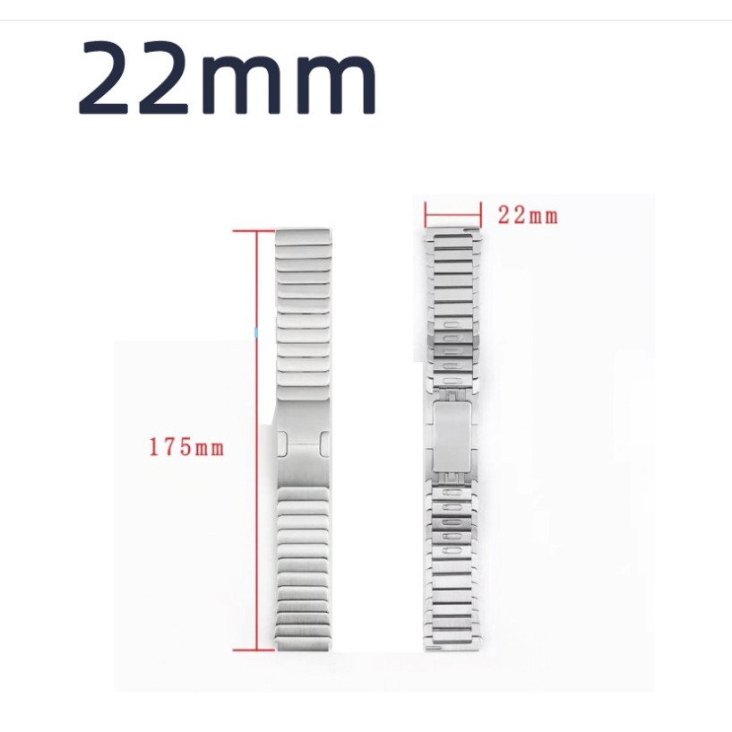 Dây Đeo Bằng Thép Không Gỉ 22mm Cho Đồng Hồ Thông Minh Huawei GT3 GT2 Pro GT2 46mm GT2e
