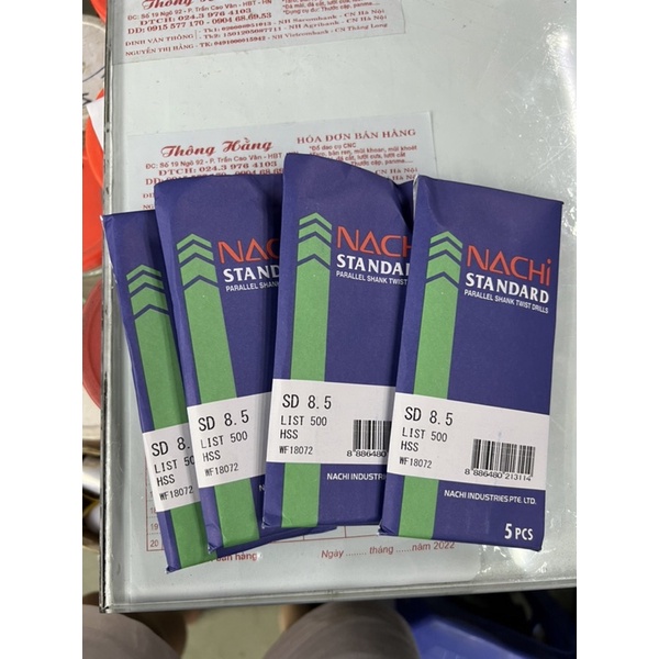 Khoan Nachi List 500 từ phi 9,1 đến 10mm, Hàng chính hãng chất lượng cao.