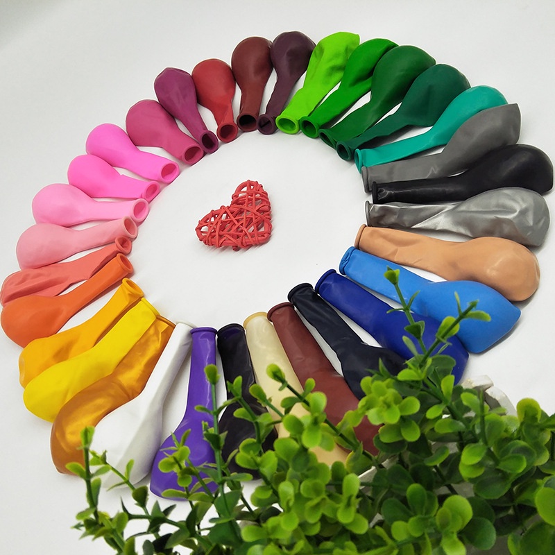 Set 50 Bong Bóng Cao Su Dày 2.8g 12 inch Trang Trí Tiệc Sinh Nhật/Giáng Sinh