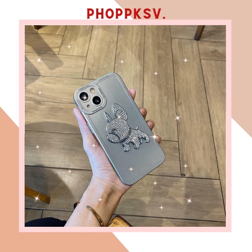 Ốp lưng điện thoại Bearick , Dogrick đính đá chống bẩn cho ip 7plus/8plus/Xsmax…13promax.