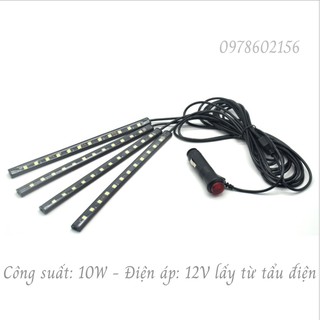 Đèn Led Gầm Ghế Ô Tô Cảm Biến Đổi Màu Theo Nhạc Có Điều Khiển