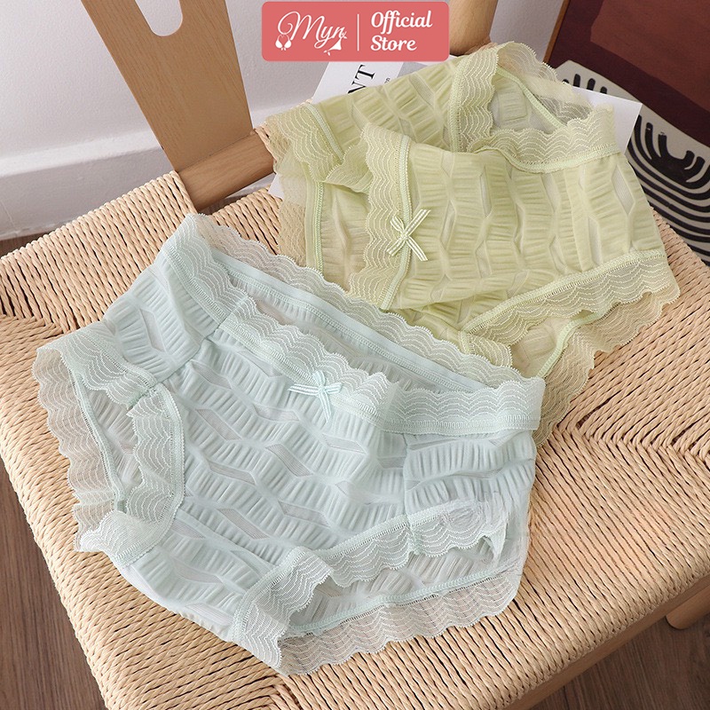 Quần lót su nhăn Q 209, quần lót nữ viền ren chất su nhăn hot hit  MYN_UNDERWEAR