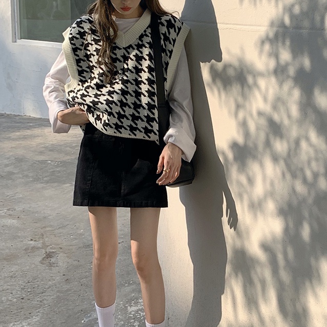 【Hàng sẵn】Áo gile len nữ vintage  hàng  loại 1 | BigBuy360 - bigbuy360.vn