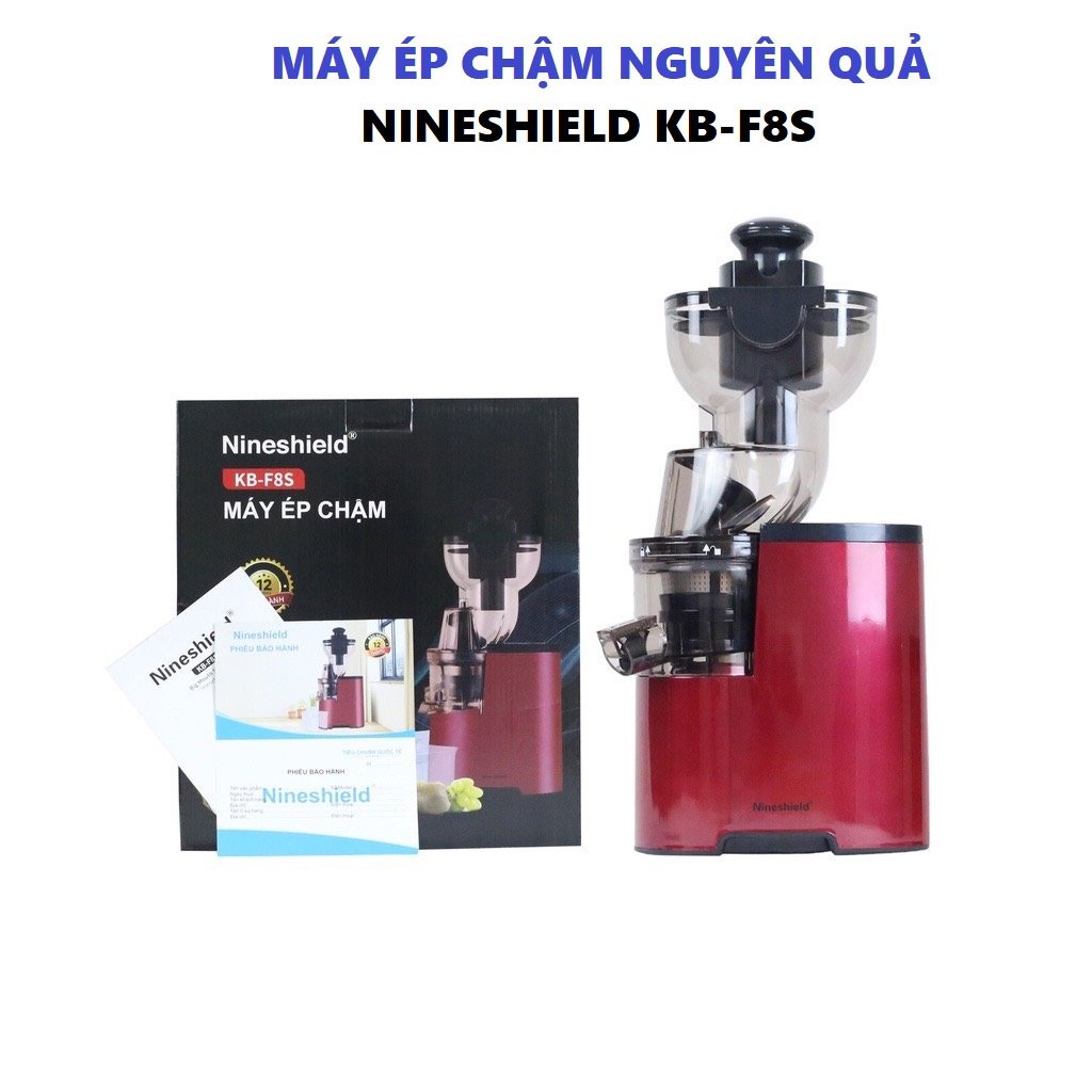 Máy ép chậm hoa quả Nineshield KB F8S ép nguyên quả siêu mạnh mẽ bảo hành 12 tháng