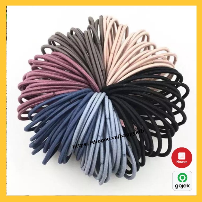 Thun Buộc Tóc, Cột Tóc Phong Cách Hàn Quốc Túi Zip 100 c