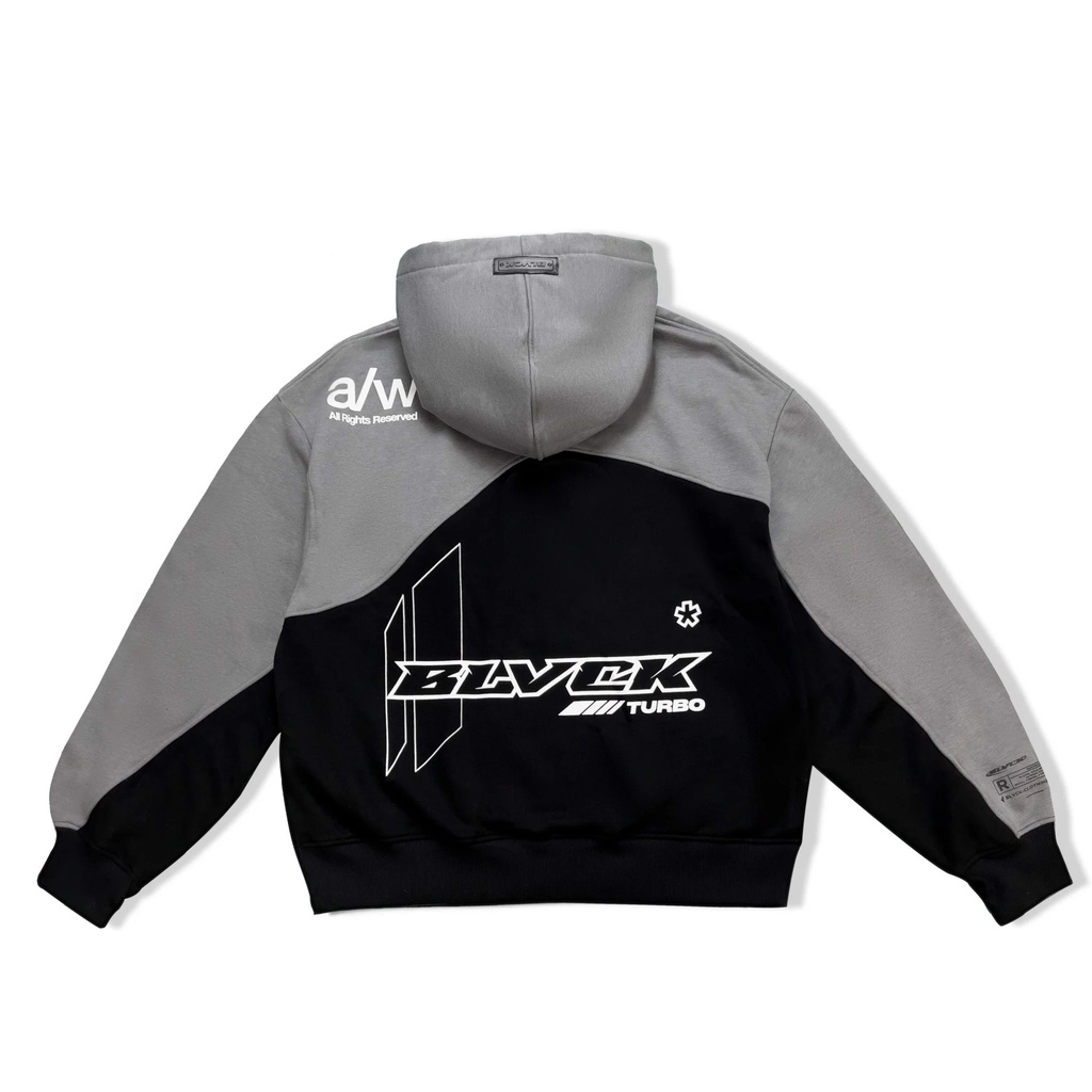 Áo khoác nỉ Hoodie Wave - BLVCK - Blackgrey / UNISEX Chất liệu nỉ bông