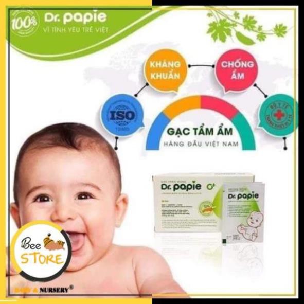 [CHÍNH HÃNG] Gạc rơ lưỡi Dr.papie (Hộp 30 gói)- Sạch tưa lưỡi, nấm lưỡi { Dùng sẵn }