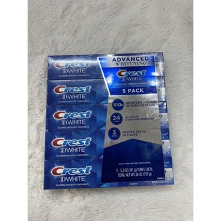 5 Tuýp Kem Đánh Răng Crest 3D White Advanced Triple Whitening (5 x 147g)