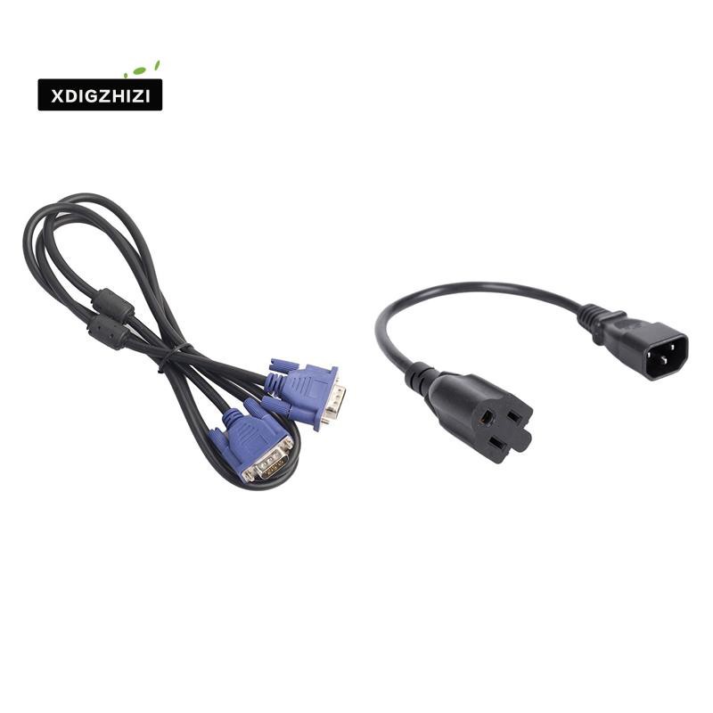 1 Cáp Chuyển Đổi Nguồn Điện Màu Đen & 1pcs Hd Vga 15 Pin Sang Vga Svga 1.5m