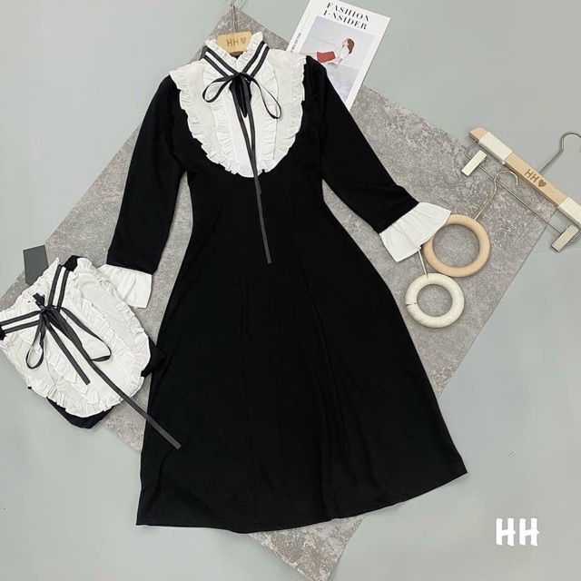 VÁY CỔ NƠ PHA VIỀN BÈO | BigBuy360 - bigbuy360.vn