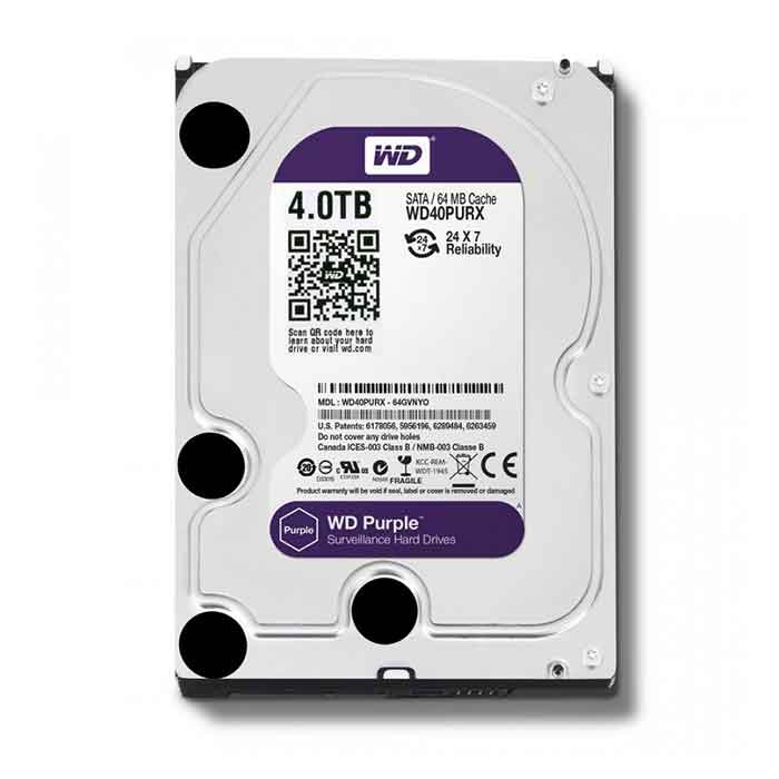 Ổ CỨNG HDD WD TÍM PURPLE 4TB CHUYÊN DÙNG CHO ĐẦU GHI CAMERA