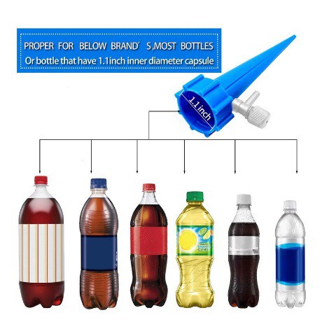 Đầu tưới nhỏ giọt tự động gắn chai nước có van điều chỉnh lưu lượng