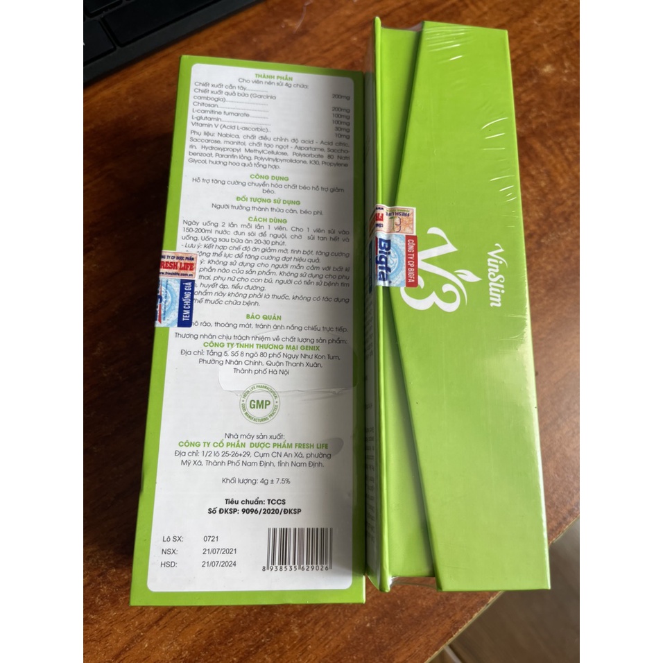 ✅ ( MẪU MỚI) VIÊN SỦI VIN SLIM V3 GIẢI PHÁP KIỂM SOÁT CÂN NẶNG AN TOÀN - HIỆU QUẢ