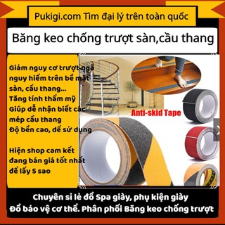 Băng keo chống trơn trượt bề mặt tăng ma sát cho cầu thang, sàn nhà rộng 5cm dài 10 mét