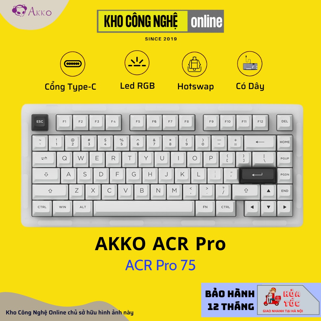 Bàn phím AKKO ACR Pro 75 / ACR Pro 68 (RGB / Hotswap / AKKO CS Crystal / Gasket Mount)