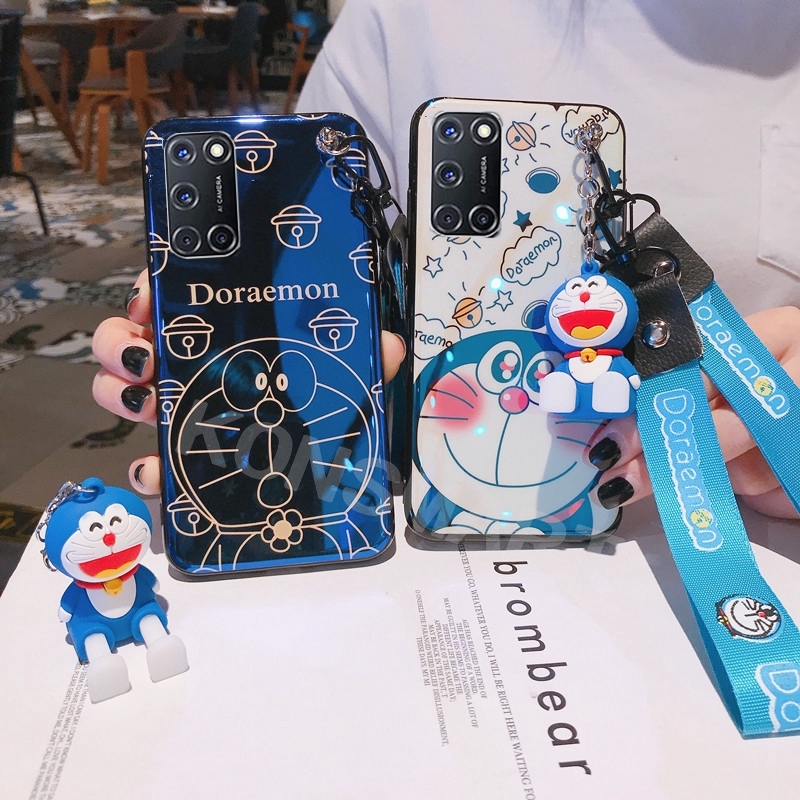 Ốp Điện Thoại In Hình Doraemon Đáng Yêu Cho Reno 5 5G 4 4g A16 A95 A94 A93 A74 A54 4G 5G A53 A15S A15 A92 A52 A12 A5S A9 A5 2020