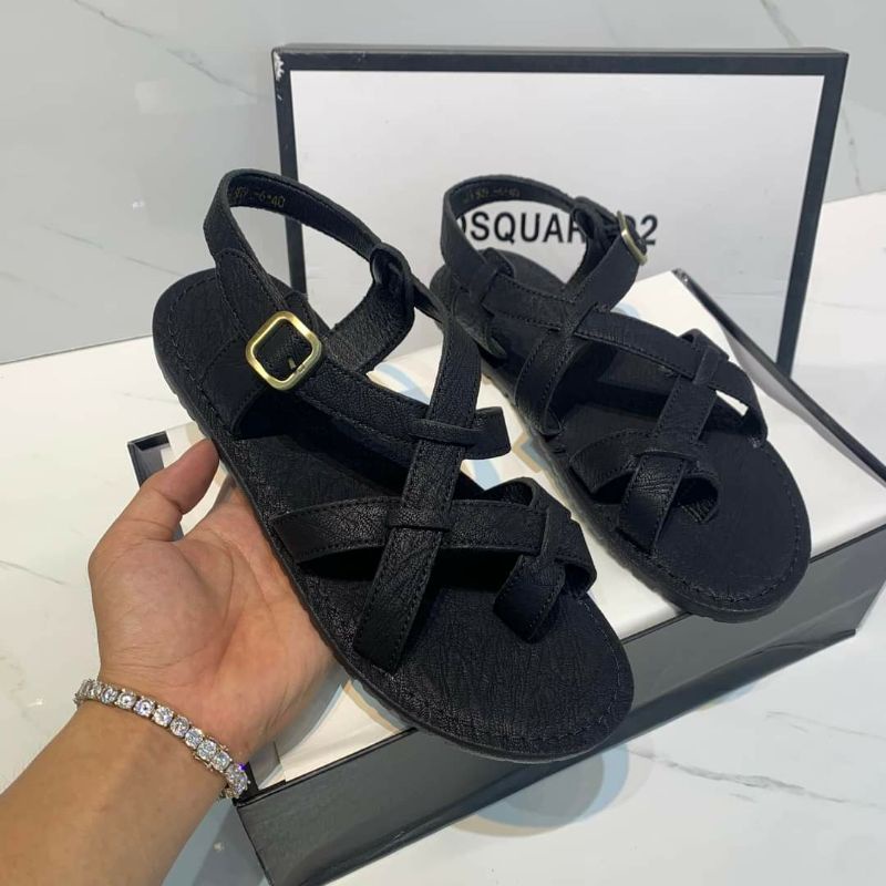 Dép SADAN Nam Quai Hậu - Da Bò Khâu Đế CHắc Chắn