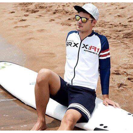 Áo Bơi Dài Tay NAM Kéo Khóa Xuất Dư Xịn