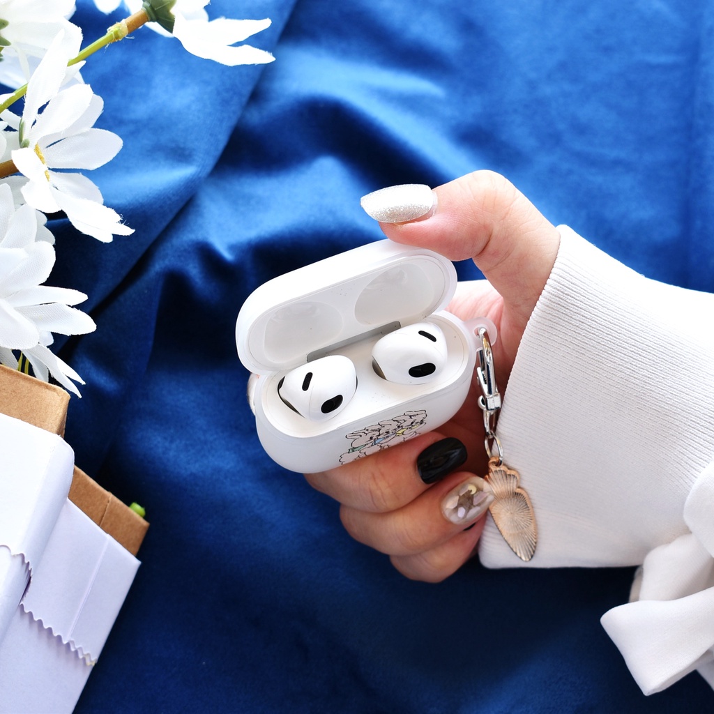 Vỏ Bảo Vệ Hộp Sạc Tai Nghe AirPods3 Gen 2021 / 3 / 3 Họa Tiết Ba Chú Thỏ Dễ Thương Tiện Dụng