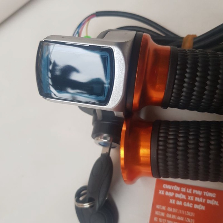 Tay Ga Báo Bình 48V Xe Đạp Điện Có Ổ khóa XE ĐIỆN HUY