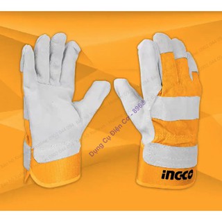 Găng tay bảo hộ vải da Ingco HGVC01 găng tay lao động đa năng, bao tay hàn cắt, cơ khí, xây dựng, nông nghiệp, luyện kim