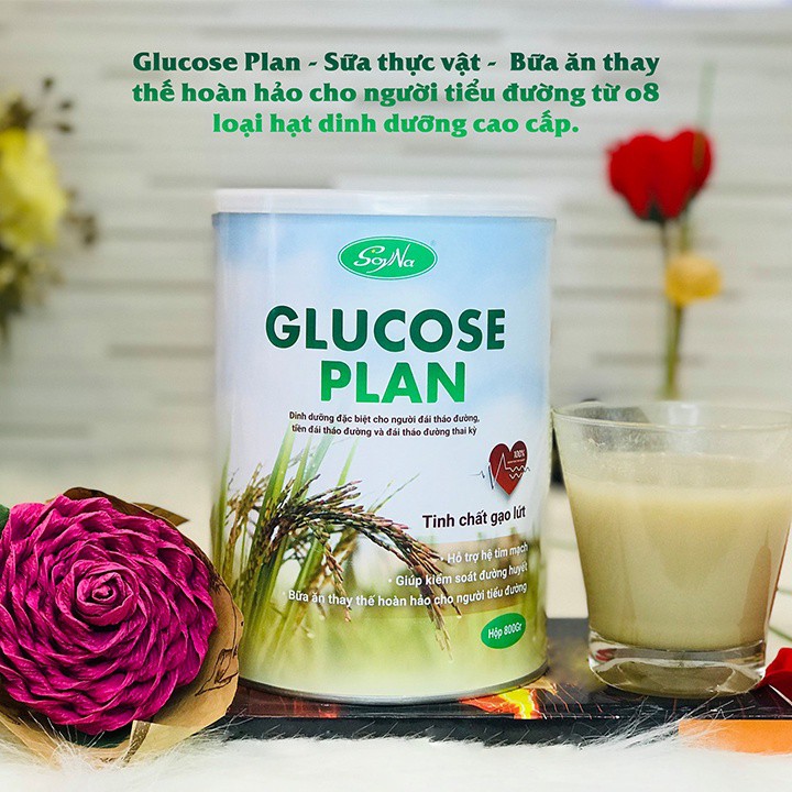 SOYNA - Sữa Glucose Plan Tinh Chất Gạo Lức - Sữa Cho Người Tiểu Đường - Hộp 800g