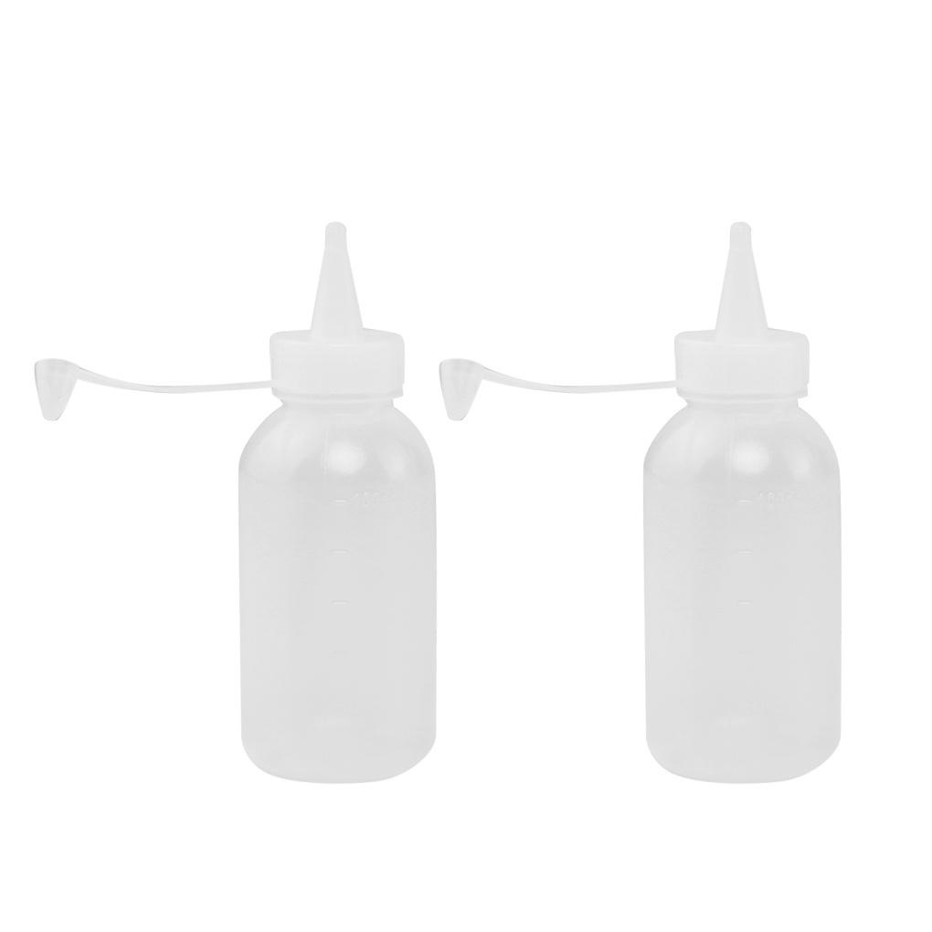 Set 2 Bình Đựng Sốt 100ML Bằng Nhựa Tiện Dụng Cho Nhà Bếp / Nhà Hàng Giá Đỡ