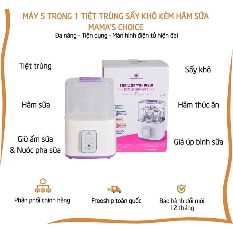 Máy hâm sữa- tiệt trùng- sấy khô Mama choice