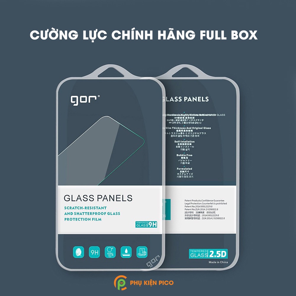 Kính cường lực Iphone 13 Pro Max chính hãng GOR trong suốt full màn hình Iphone Xs Max / 12 Pro Max / 11 Pro /  13 Mini