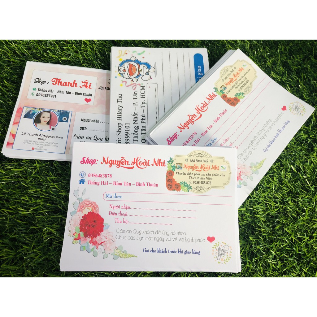 Combo 50 tờ hóa đơn bán lẻ hoặc phiếu ship - Thiết kế in tên shop