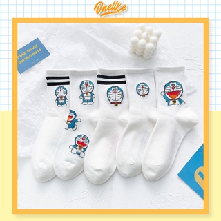 Vớ bằng cotton in hình Doraemon thời trang Nhật cho nữ