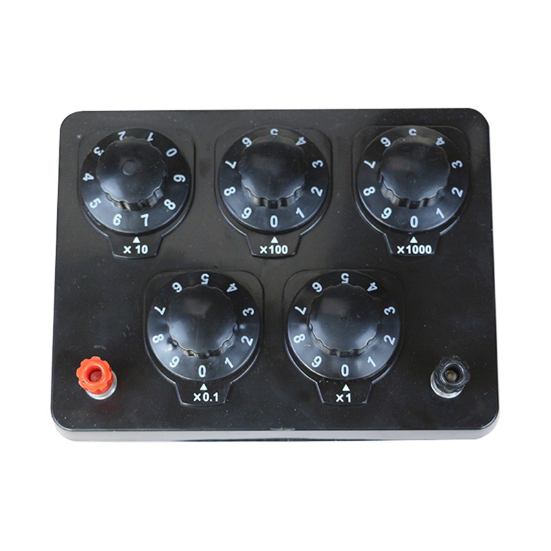 Hộp Điện Trở Kháng Điện Trở 0-9999.9 Ohm Màu Đen Cho Thiết Bị Thí Nghiệm Vật Lý