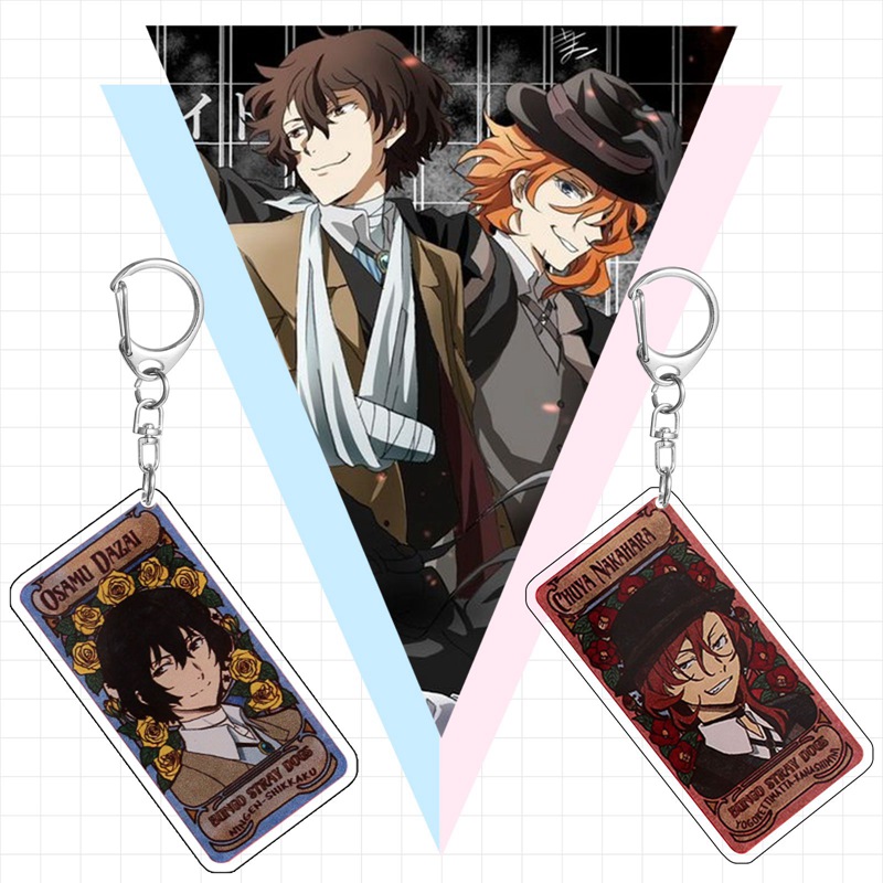 Móc khóa hình nhân vật hoạt hình anime Bungou Stray Dogs đáng yêu dễ thương