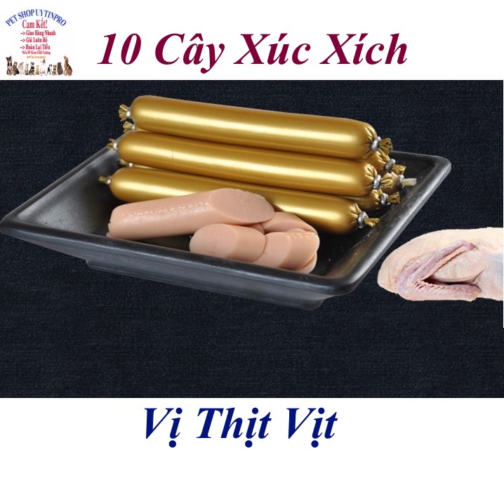 10 CÂY XÚC XÍCH DINH DƯỠNG CHO CHÓ MÈO - Pet shop Uytinpro