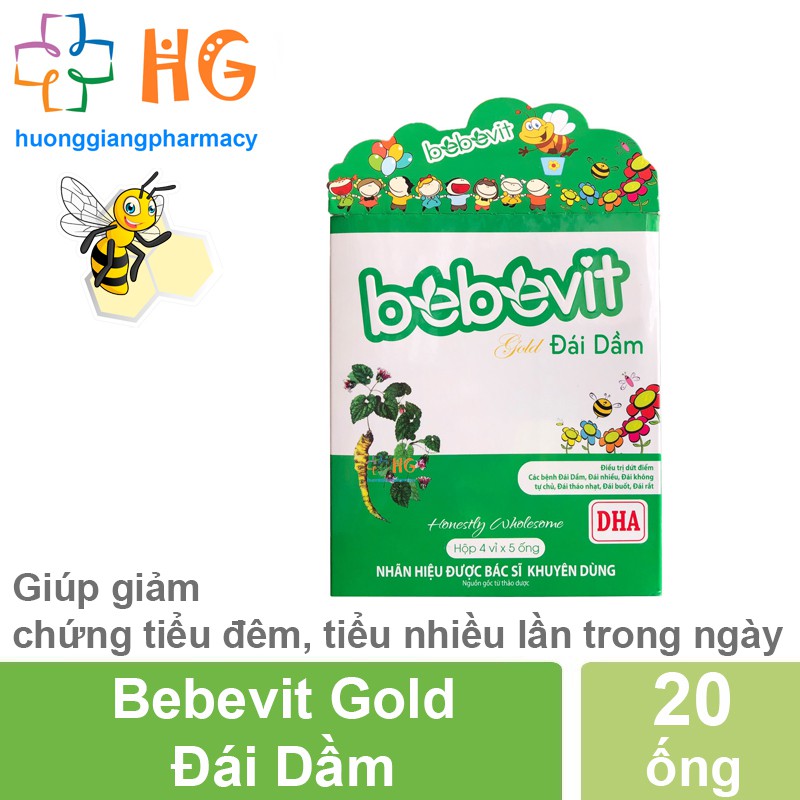 Bebevit Gold - Hỗ trợ điều trị đái dầm ở trẻ nhỏ (Hộp 20 ống)