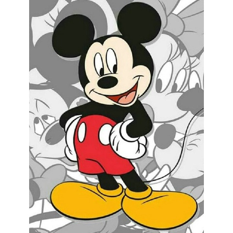 DISNEY Bộ Tranh Đính Đá 5D Tự Làm Toàn Diện Hình Tròn / Vuông Cho Người Lớn