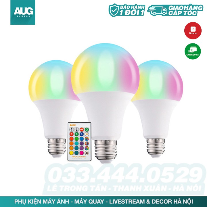 Bóng đèn Đổi Màu RGB LED FXPOT đổi màu E27 5-15w RGB kèm remote điều khiển từ xa - AUG Camera & Decor Hà Nội